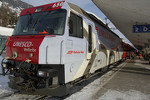 UNESCO Weltkulturerbe Lokomotive der Rh�tischen Bahn in Samedan.