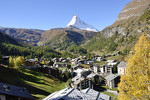 Herrliche Aussicht auf das Matterhorn von Zermatt aus.