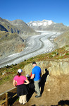 Blick auf den Aletschgletscher von der Mossfluh im Wallis.